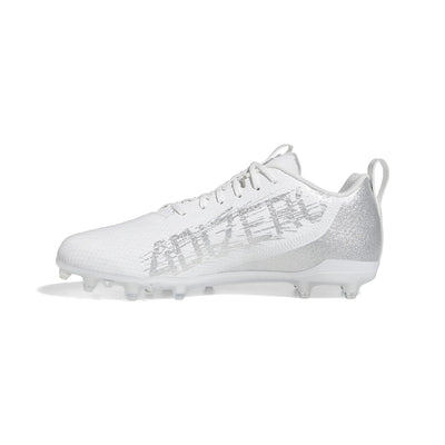 Adidas Men's Adizero Spark Football Shoe - White Silver Metallic White - - Carvan Mart