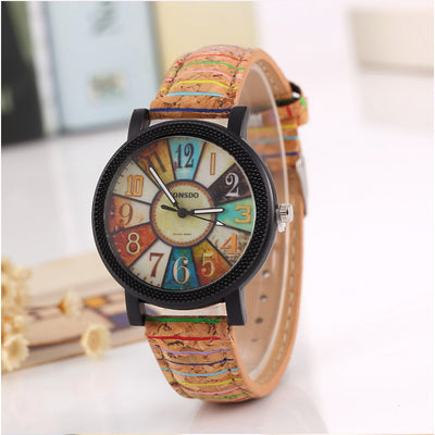 Casual Vintage Leather Women Quartz Wrist Watch Gift Clock - Carvan Mart