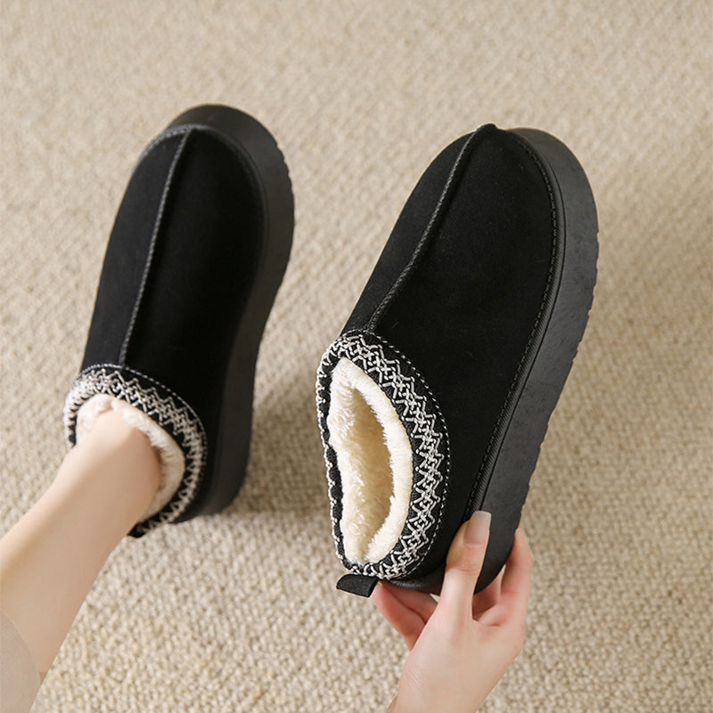 Plush Slippers Snow Boots Women's Fleece Warm Thick Bottom Cotton Shoes