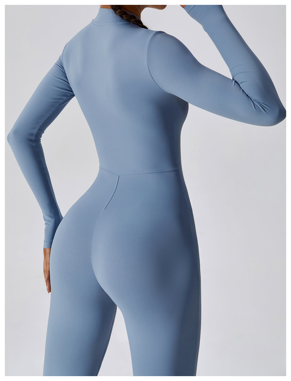 Women's Long-sleeve Zipper Yoga Sports Jumpsuit - Carvan Mart