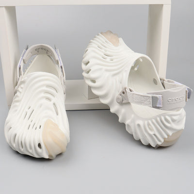 Salehe Bembury Crocs The Pollex Clog Fingerprint Sandals - White - Women's Sandals - Carvan Mart