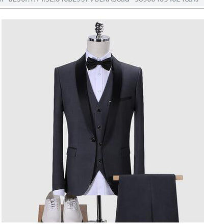 Mens Suits 3Pcs Formal Casual Slim High Quality Stylish Sets - Carvan Mart