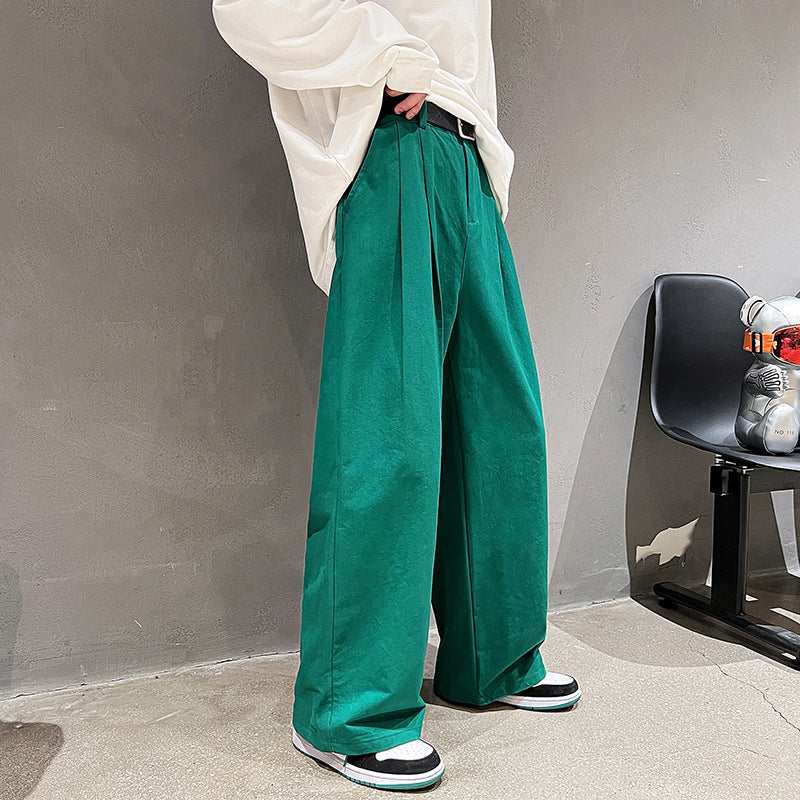 Men's Simple Japanese Loose Straight Washed Cotton Trousers - Carvan Mart Ltd