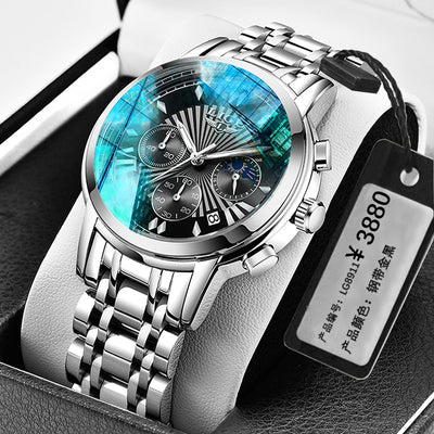 Trendy Mechanical Watches - Silver balck - Men's Watches - Carvan Mart