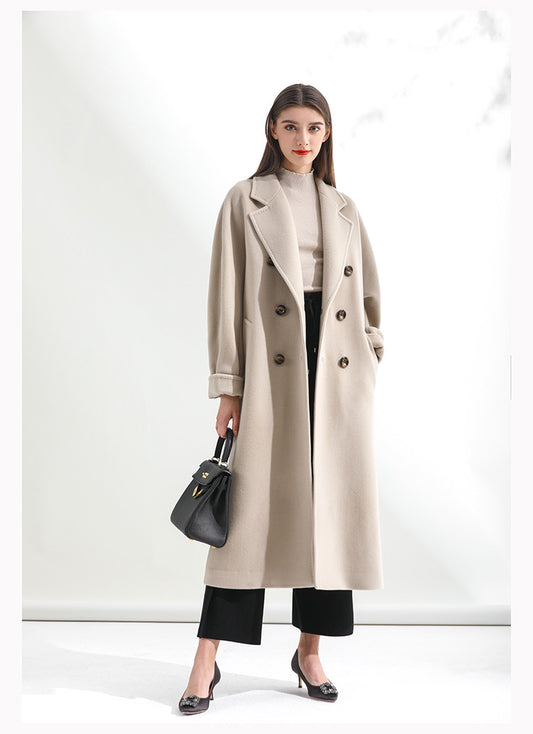 Women's Mid-length Woolen Coat - Carvan Mart Ltd