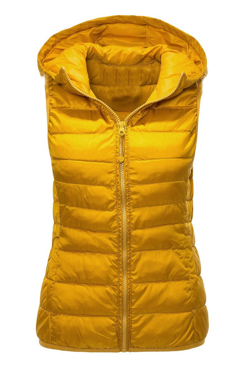 Women's Warm Vest Hooded Vest Cotton-padded Jacket - Carvan Mart