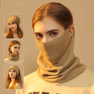 Versatile 4-in-1 Winter Face Mask Cashmere Scarf Headscarf Fashion Hat - - Women's Hats & Caps - Carvan Mart