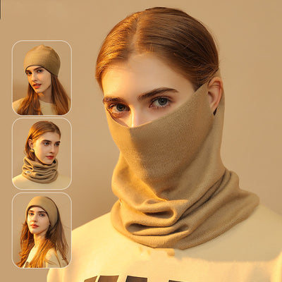 Versatile 4-in-1 Winter Face Mask Cashmere Scarf Headscarf Fashion Hat - 