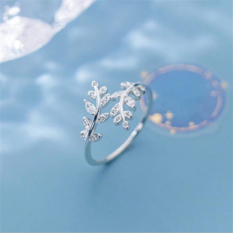 Nature-Inspired Leaf Ring Collection Branch Open Ring - Carvan Mart