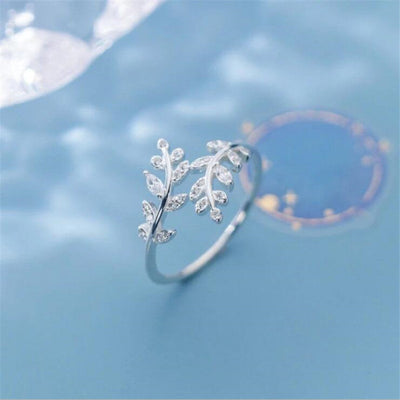Nature-Inspired Leaf Ring Collection Branch Open Ring - Carvan Mart