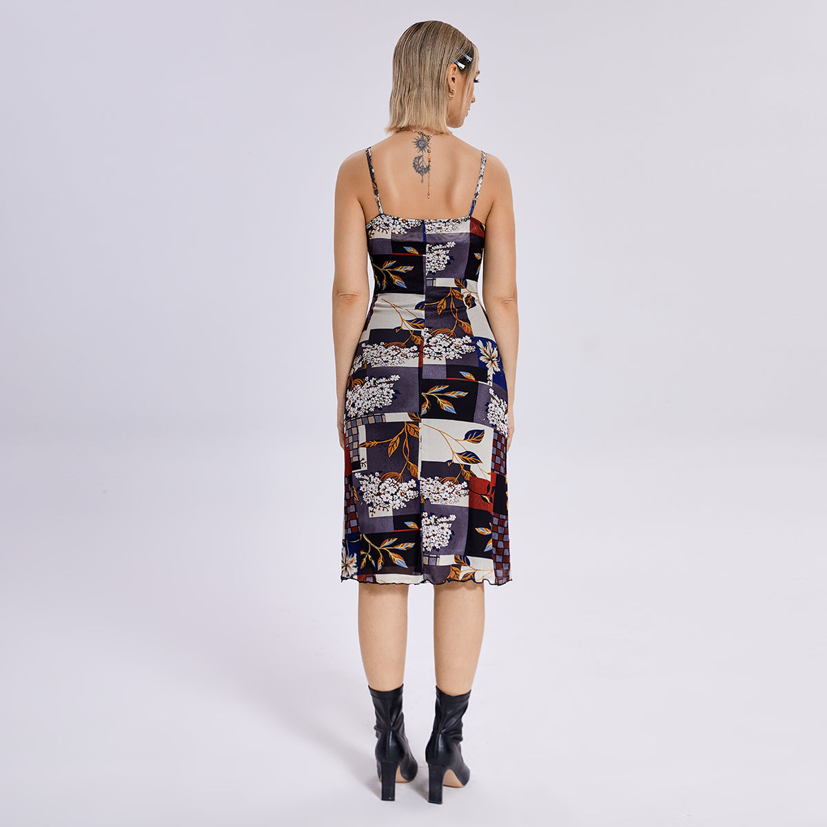 Women's New Look Looks Suspender Split Temperament French High End Dress - Carvan Mart