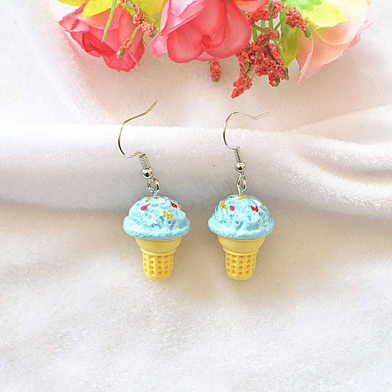 Popcorn Earrings Sweet And Cute Three-dimensional Ice Cream Cone Earrings - - Earrings - Carvan Mart