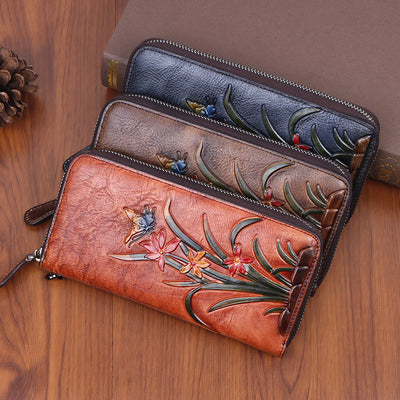 Retro Style Multiple Card Slots Long Clutch - - Women's Wallet - Carvan Mart