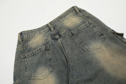 Men's Washed Worn Jeans Mid Waist - Carvan Mart Ltd