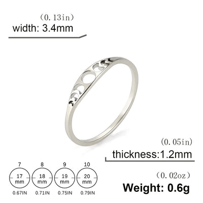 Cut Titanium Steel Gold Hollowed-out Sun Ring - Carvan Mart