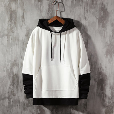 Urban Streetwear Hoodies Two False hoodies - White - Men's Hoodies & Sweatshirts - Carvan Mart