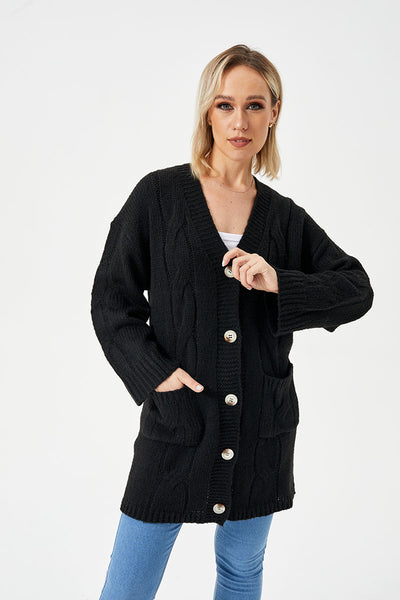 Women's Warm Long Casual Cardigan Sweater - Carvan Mart