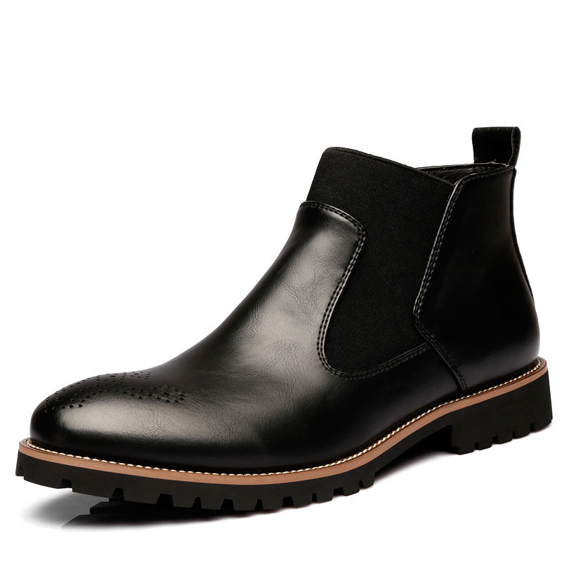 Brock Leather Boots Men Shoes Men Martin Boots - - Men's Boots - Carvan Mart