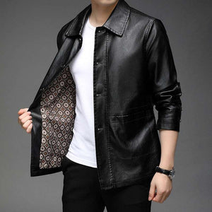 Autumn New Young And Middle-aged Leather Jacket - Carvan Mart