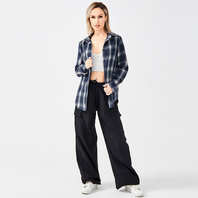 Women's Stylish Plaid Shirt With Everything - Carvan Mart