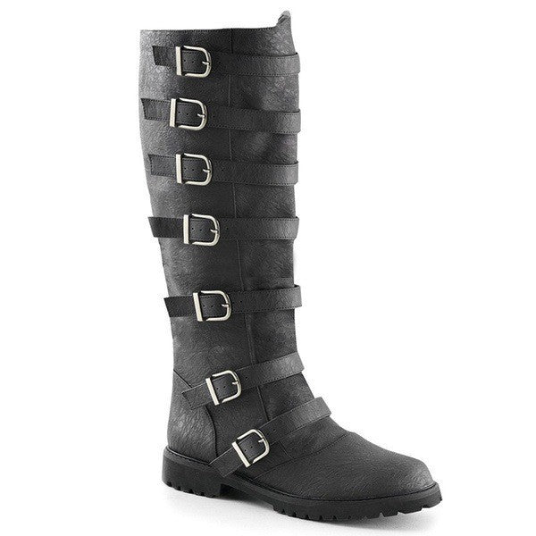 Low Heel Multiple Buckles High Leg Retro Boots - - Men's Boots - Carvan Mart