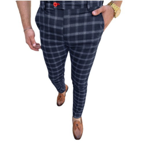 Men's Business Checked Casual Pants - Stylish and Professional - Carvan Mart