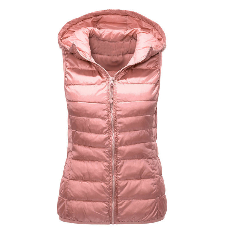 Women's Warm Vest Hooded Vest Cotton-padded Jacket - - Women's Coats & Jackets - Carvan Mart