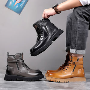 Mens Fashion Thick-soled High-top Wearable Martin Boots - Carvan Mart