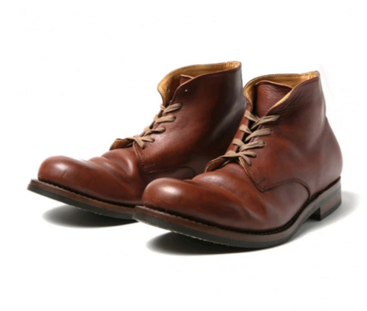 Low Cut Round Head Solid Color Boots - - Men's Boots - Carvan Mart