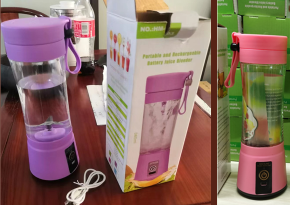 Portable Blender With USB Rechargeable Mini Kitchen Fruit Juice Mixer Home Simple Portable Electric Mini Juicer - - Compact Blenders - Carvan Mart