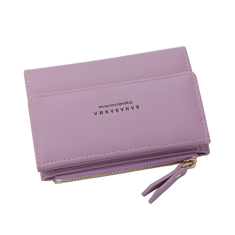 Women's Wallet Short Two-fold Wallet - Purple - Women's Wallet - Carvan Mart