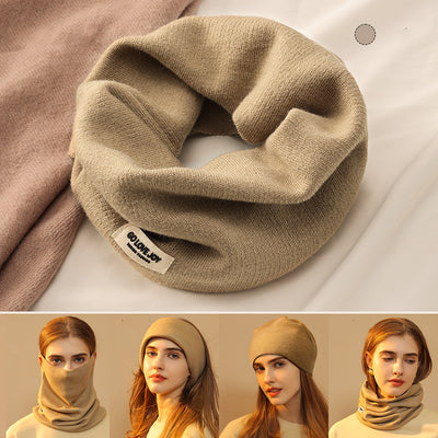 Versatile 4-in-1 Winter Face Mask Cashmere Scarf Headscarf Fashion Hat - Carvan Mart