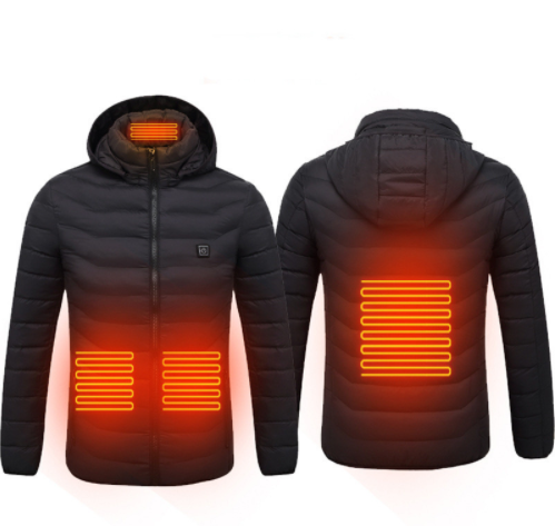 New Heated Jacket Coat USB Electric Jacket Cotton Coat Heater Thermal Clothing Heating Vest Men's Clothes Winter - Carvan Mart