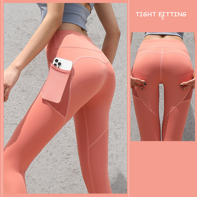 Women's Gym Sports Wear Seamless Leggings With Pockets High Waist Pants - Carvan Mart