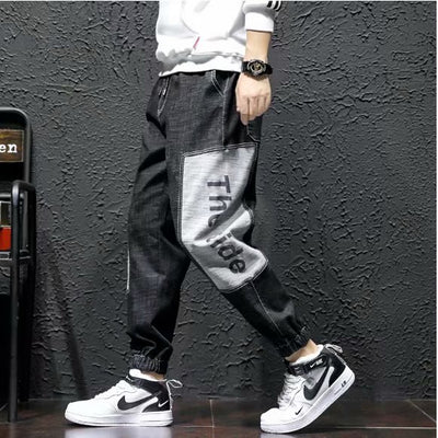 Stretch Jeans Men's Leggings Elastic Waist Plus Size Harem Pants - Carvan Mart