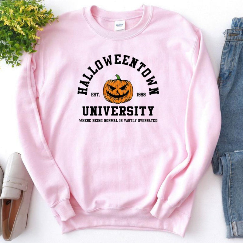 Retro Halloween Sweatshirt Women's Fashion - Carvan Mart