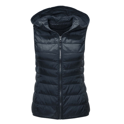 Women's Warm Vest Hooded Vest Cotton-padded Jacket - Carvan Mart