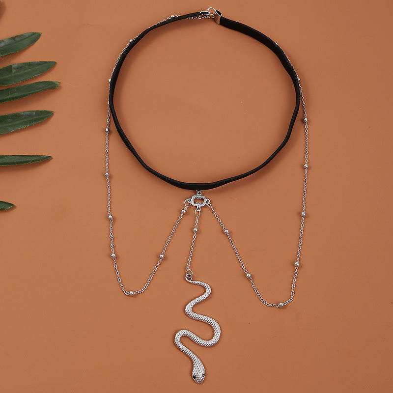 Bohemian Boho Gold Color Metal Beaded Chain Thigh Chain For Women Big Snake Pendants Leg Chain Body Jewelry Beach Style Gift - Carvan Mart