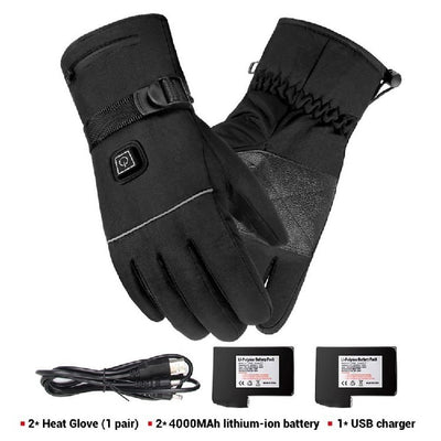 Winter Electric Motorcycle Heated  Touch Screen Gloves - Carvan Mart