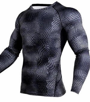 Athletic Performance Tops Compression Shirt Men Gym Running Shirt Quick Dry Breathable Fitness Sportswear - Carvan Mart