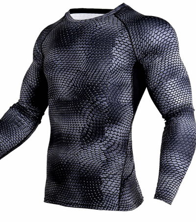 Athletic Performance Tops Compression Shirt Men Gym Running Shirt Quick Dry Breathable Fitness Sportswear - Vibrant - Men's Shirts - Carvan Mart