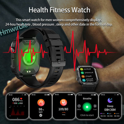 Full Touch Smart Watch Blood Pressure Oxygen MK66 Smart Watch Band - Carvan Mart