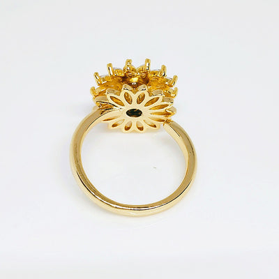 Rotating SUNFLOWER Diamond Ring - Carvan Mart