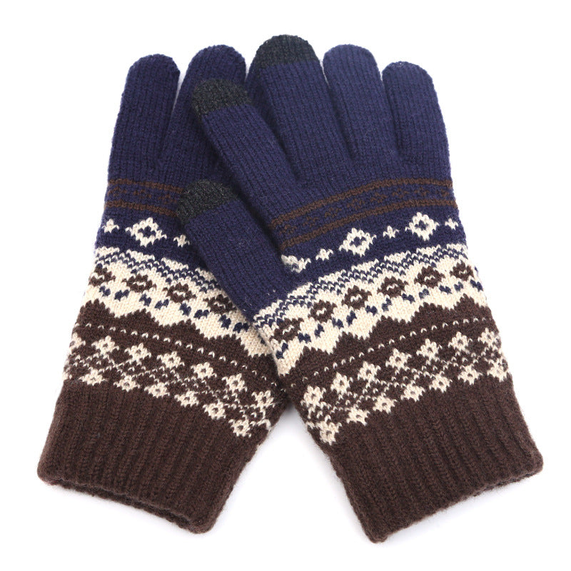 Couple knitted gloves touch screen gloves - Carvan Mart