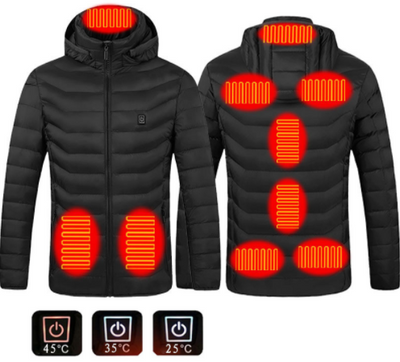 New Heated Jacket Coat USB Electric Jacket Cotton Coat Heater Thermal Clothing Heating Vest Men's Clothes Winter - Carvan Mart