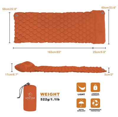 Outdoor Camping Inflatable Honeycomb Mattress Tent Sleeping Mat - - Bedding Sets - Carvan Mart