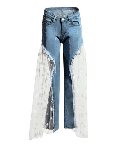 Women's Modern Jeans Denim Wide Leg Pants - Carvan Mart