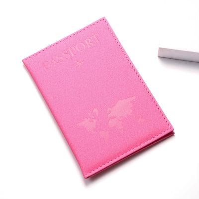 Travel Document Package Passport Cover - Rose Red - Women's Wallet - Carvan Mart