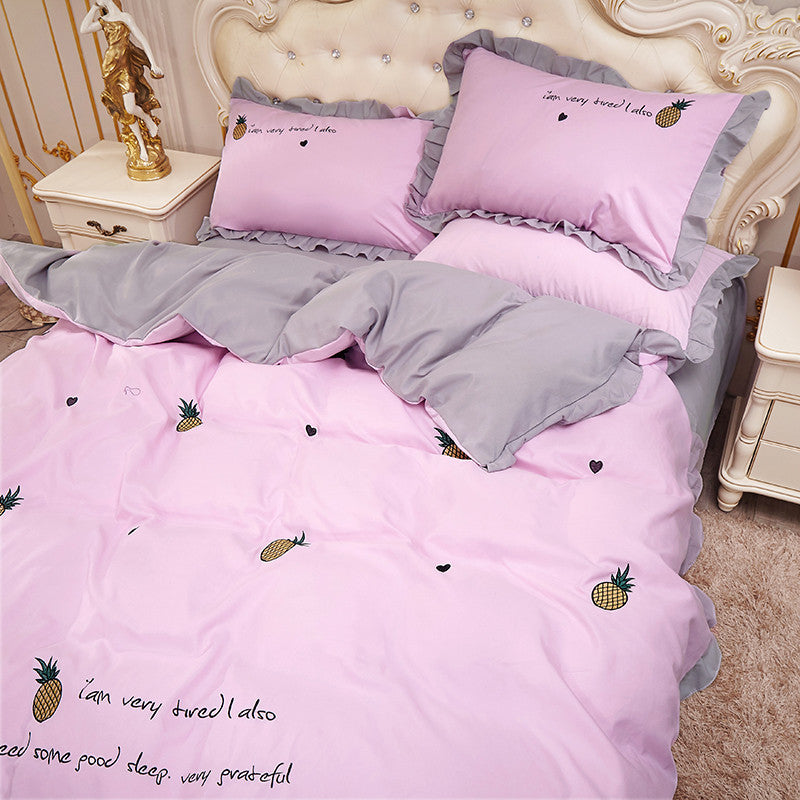 Princess wind bed sheet bed cover - Pink - Bedding Sets - Carvan Mart