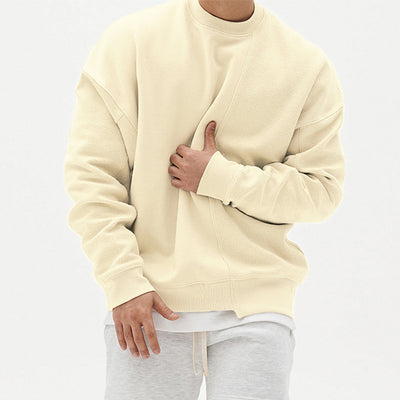 Pullover Round Neck Sweater Loose Men's Jumper - Carvan Mart